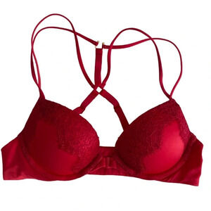 VICTORIA’S  Secret Very Sexy Red Lace Push Up Bra 32A